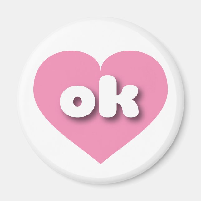 Oklahoma pink heart - I love ok Magnet (Front)