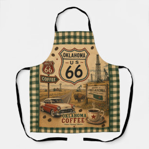 Oklahoma Prairie Coffee Kitchen Route 66 Apron