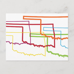 oklahoma pride blur postcard