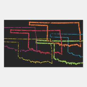 oklahoma pride blur rectangular sticker