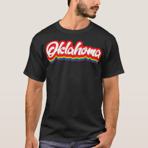 Oklahoma Rainbow Typography T-Shirt