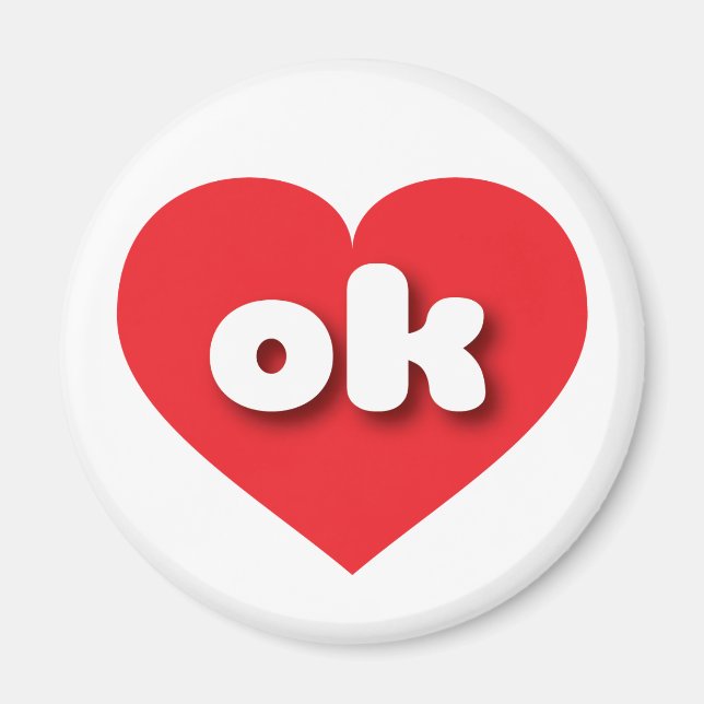 Oklahoma red heart - I love ok Magnet (Front)