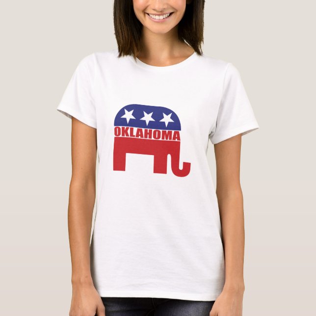 Oklahoma Republican Elephant T-Shirt (Front)