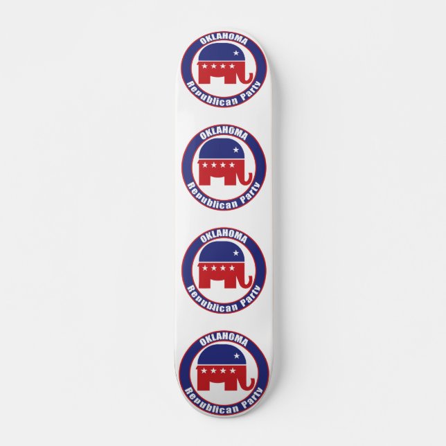 Oklahoma Republican Party Skateboard (Front)