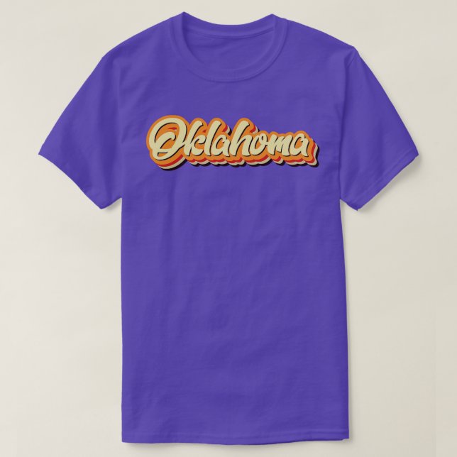Oklahoma Retro Typography T-Shirt (Design Front)