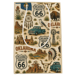Oklahoma Route 66 Gift Prairie Medium Gift Bag