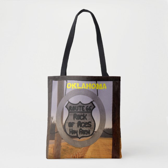 OKLAHOMA ROUTE 66 Grocery Tote Bag (Front)