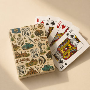 Oklahoma Route 66 Lucky Prairie Playing Cards