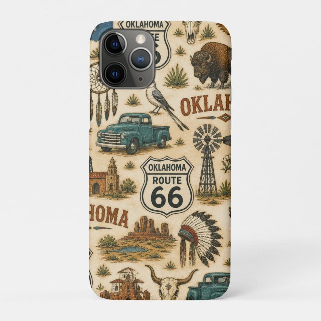 Oklahoma Route 66 Pocket Prairie Case-Mate iPhone Case (Back)