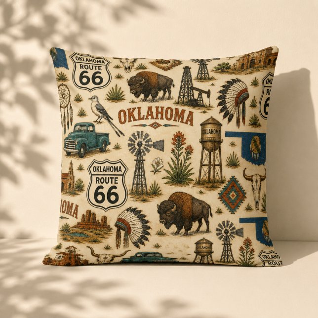 Oklahoma Route 66 Sofa Prairie Cushion (Creator Uploaded)