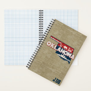 Oklahoma Scenic State Silhouette Personalised Notebook