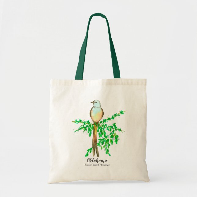 Oklahoma Scissor Tailed Flycatcher Mistletoe Tote Bag (Front)