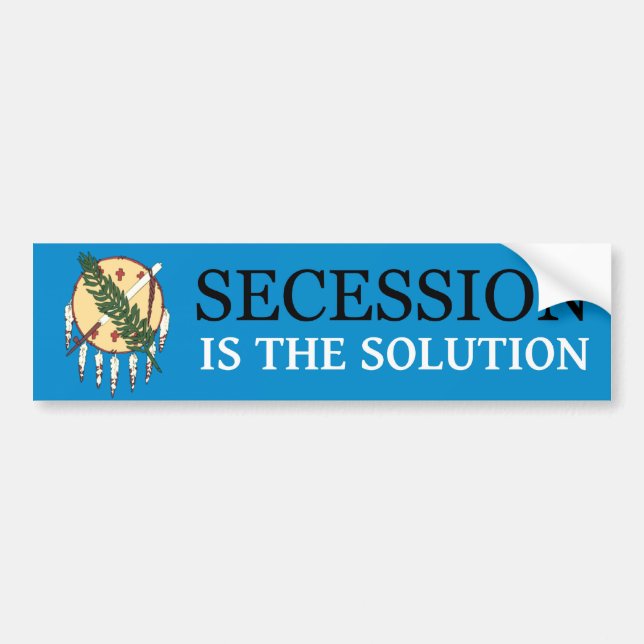Oklahoma Secession Bumper Sticker (Front)