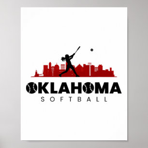 Oklahoma Softll Vintage Minimalist City Softll Lov Poster