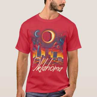 Oklahoma Solar Eclipse 2024 Starry Night Solar Ecl T-Shirt