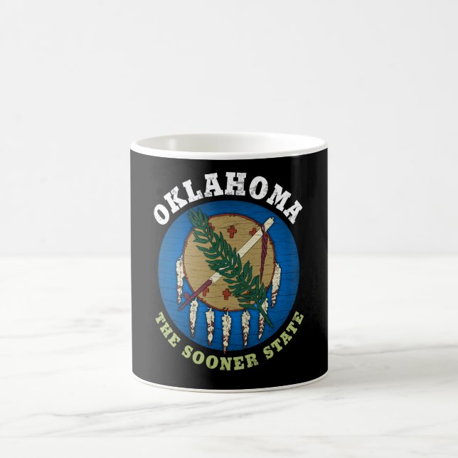 OKLAHOMA SOONER STATE FLAG COFFEE MUG (Center)