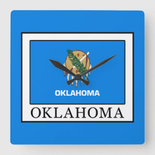 Oklahoma Square Wall Clock