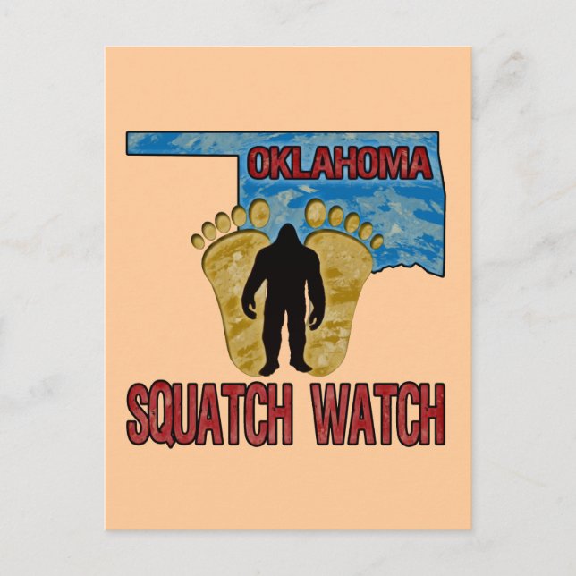Oklahoma Squatch Watch Postcard (Front)