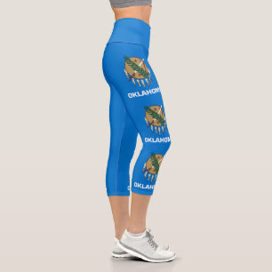 Oklahoma State Flag Capri Leggings