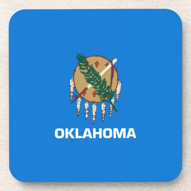 Oklahoma State Flag Design Coaster (Front)