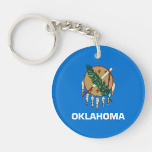 Oklahoma State Flag Design Key Ring
