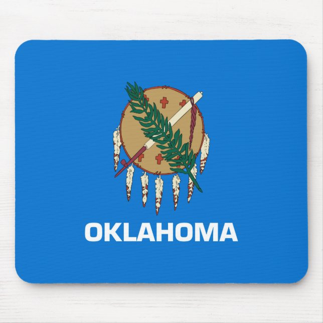 Oklahoma State Flag Design Mouse Mat (Front)