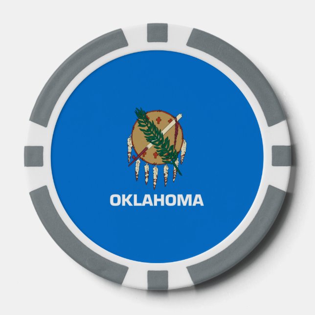 Oklahoma State Flag Design Poker Chips (Front)