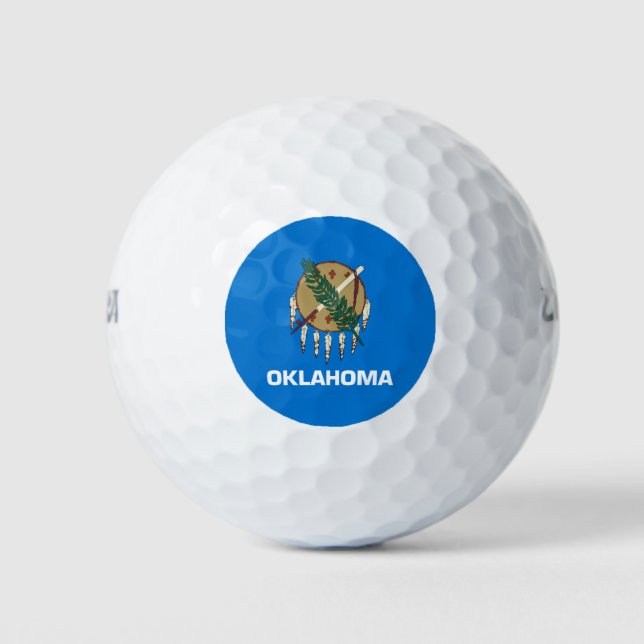 Oklahoma State Flag Golf Balls (Front)