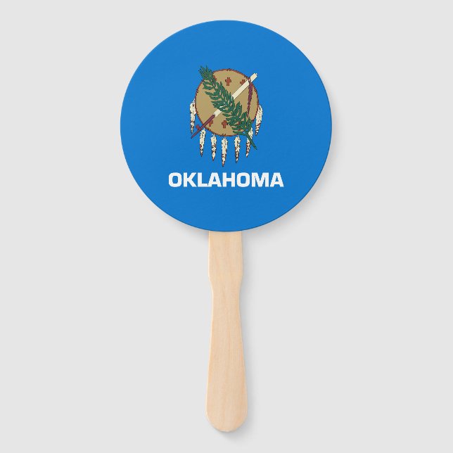 Oklahoma State Flag Hand Fan (Front)