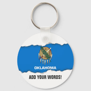 Oklahoma State Flag Key Ring