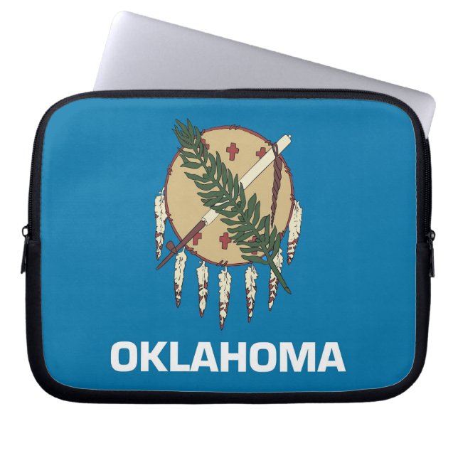 Oklahoma State Flag Laptop Sleeve (Front)