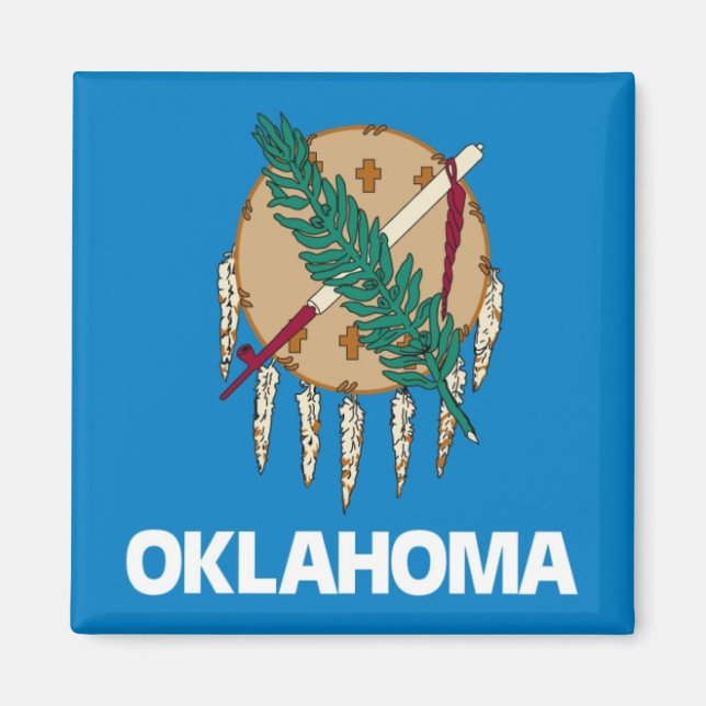 Oklahoma State Flag Magnet (Front)