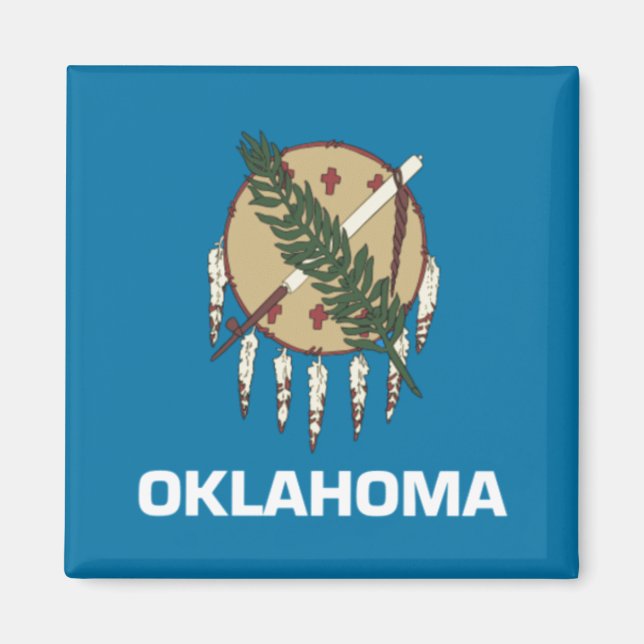 Oklahoma state flag magnet (Front)