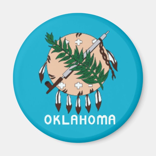 Oklahoma State Flag Magnet (Front)