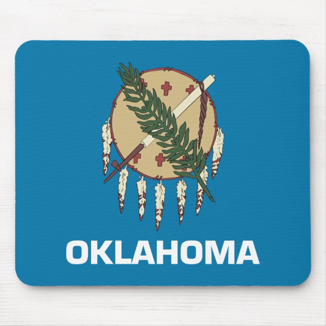Oklahoma State Flag Mouse Mat (Front)