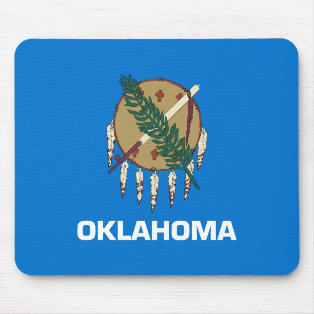 Oklahoma State Flag Mouse Mat (Front)