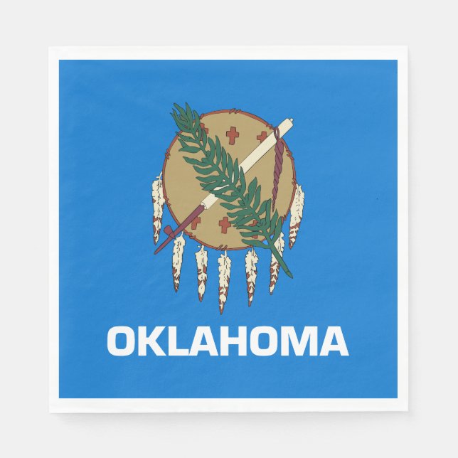 Oklahoma State Flag Napkin (Front)