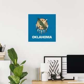 Oklahoma state flag poster