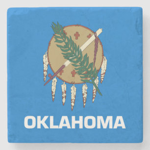 Oklahoma State Flag Stone Coaster