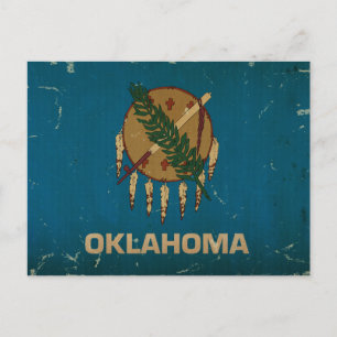 Oklahoma State Flag VINTAGE.png Postcard