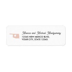 OKLAHOMA State Map with Heart - ANY COLOR