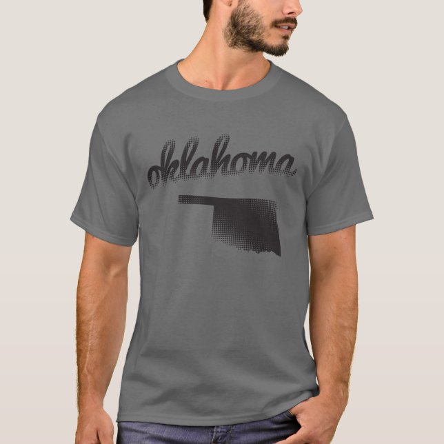 Oklahoma State on Grey T-Shirt (Front)