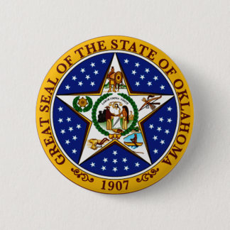 Oklahoma State Seal 6 Cm Round Badge