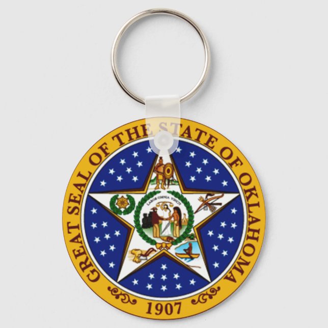 Oklahoma State Seal Key Ring (Front)