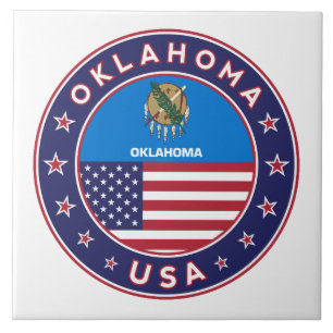 Oklahoma sticker, phone case tile