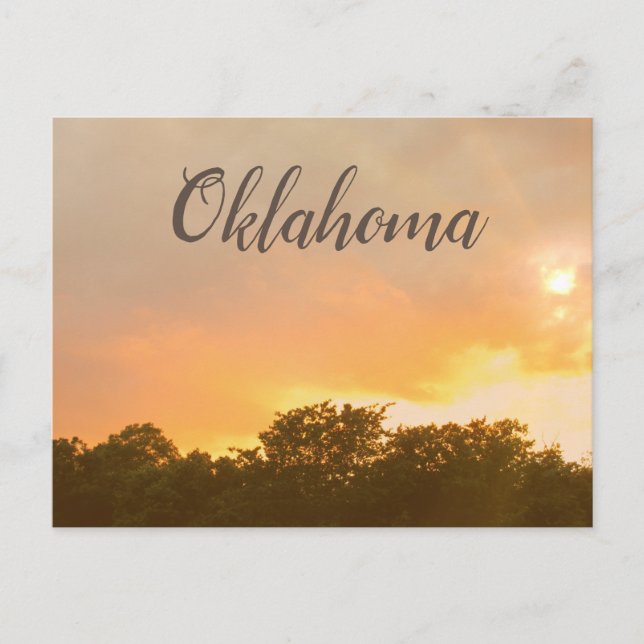 Oklahoma Sunset Postcard (Front)