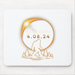 Oklahoma Total Solar Eclipse 2024 Bigfoot Solar Ec Mouse Mat