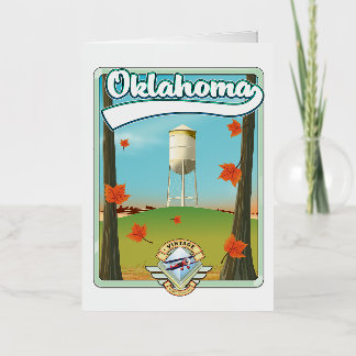 Oklahoma Travel poster Foil Greeting Card