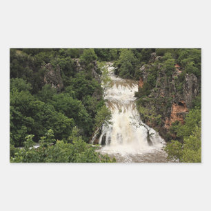 Oklahoma, Turner Falls Waterfall, Rectangular Sticker