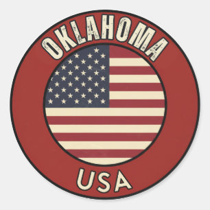 Oklahoma United States of America Classic Round Sticker
